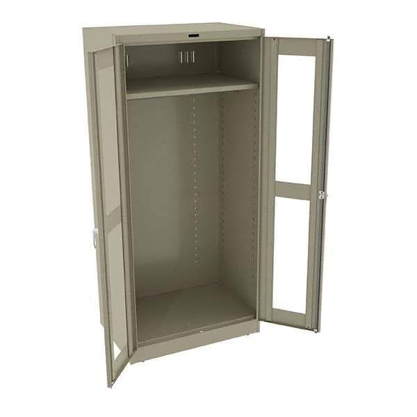 Tennsco - 2 Shelf Wardrobe Storage Cabinet - Steel, 36" Wide x 24" Deep x 78" High, Sand - Industrial Tool & Supply