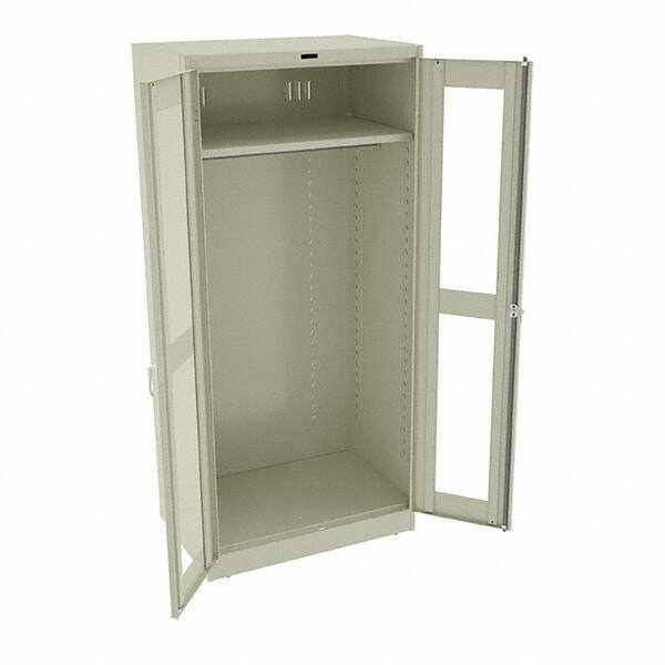 Tennsco - 2 Shelf Wardrobe Storage Cabinet - Steel, 36" Wide x 24" Deep x 78" High, Champagne/Putty - Industrial Tool & Supply