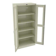 Tennsco - 5 Shelf Visible Storage Cabinet - Steel, 36" Wide x 18" Deep x 78" High, Champagne/Putty - Industrial Tool & Supply