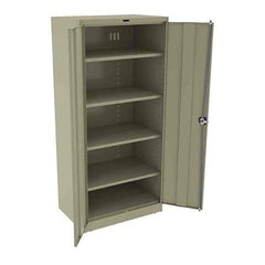 Tennsco - 5 Shelf Locking Storage Cabinet - Steel, 36" Wide x 24" Deep x 78" High, Sand - Industrial Tool & Supply