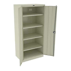 Tennsco - 5 Shelf Locking Storage Cabinet - Steel, 36" Wide x 24" Deep x 78" High, Champagne/Putty - Industrial Tool & Supply