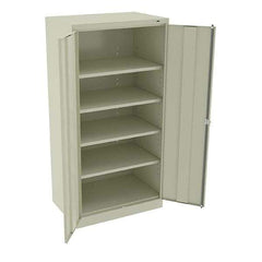 Tennsco - 5 Shelf Locking Storage Cabinet - Steel, 36" Wide x 24" Deep x 72" High, Champagne/Putty - Industrial Tool & Supply