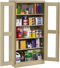 Tennsco - 5 Shelf Visible Storage Cabinet - Steel, 36" Wide x 18" Deep x 72" High, Medium Gray - Industrial Tool & Supply