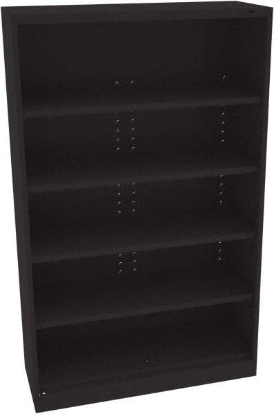 Tennsco - 5 Shelf, 400 Lb. Capacity, Closed Shelving Storage Cabinets and Lockers - 48 Inch Wide x 18 Inch Deep x 78 Inch High, Black - Industrial Tool & Supply
