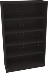 Tennsco - 5 Shelf, 400 Lb. Capacity, Closed Shelving Storage Cabinets and Lockers - 48 Inch Wide x 18 Inch Deep x 78 Inch High, Black - Industrial Tool & Supply