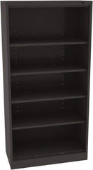 Tennsco - 5 Shelf, 150 Lb. Capacity, Closed Shelving Storage Cabinets and Lockers - 36 Inch Wide x 18 Inch Deep x 72 Inch High, Black - Industrial Tool & Supply