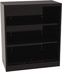 Tennsco - 3 Shelf, 200 Lb. Capacity, Closed Shelving Storage Cabinets and Lockers - 36 Inch Wide x 24 Inch Deep x 42 Inch High, Black - Industrial Tool & Supply