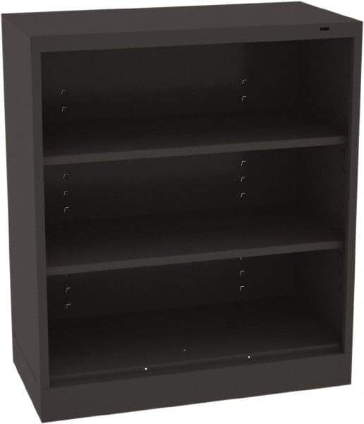 Tennsco - 3 Shelf, 150 Lb. Capacity, Closed Shelving Storage Cabinets and Lockers - 36 Inch Wide x 18 Inch Deep x 42 Inch High, Black - Industrial Tool & Supply