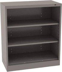 Tennsco - 3 Shelf, 150 Lb. Capacity, Closed Shelving Storage Cabinets and Lockers - 36 Inch Wide x 18 Inch Deep x 42 Inch High, Medium Gray - Industrial Tool & Supply