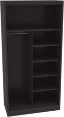 Tennsco - 6 Shelf, 150 Lb. Capacity, Closed Shelving Storage Cabinets and Lockers - 36 Inch Wide x 18 Inch Deep x 72 Inch High, Black - Industrial Tool & Supply