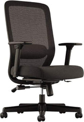Basyx - 43" High Executive Chair - 25" Wide x 26-3/4" Deep, 100% Polyester Seat, Black - Industrial Tool & Supply