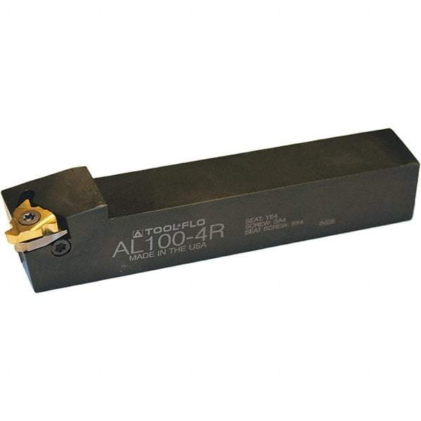 Tool-Flo - External Thread, Left Hand Cut, 1" Shank Width x 1" Shank Height Indexable Threading Toolholder - 6" OAL, 22EL Insert Compatibility, AL Toolholder, Series Laydown - Industrial Tool & Supply