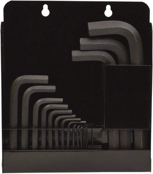 Bondhus - 18 Piece L-Key Hex Key Set - Hex Range 0.028 to 5/8", Protanium High Torque Steel - Industrial Tool & Supply