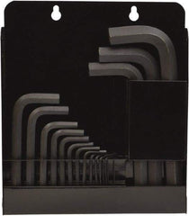 Bondhus - 18 Piece L-Key Hex Key Set - Hex Range 0.028 to 5/8", Protanium High Torque Steel - Industrial Tool & Supply