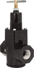 PRO-SOURCE - 1-1/4 NPT Port, 700 CFM, Aluminum Hi-Flow Regulator - 5 to 125 psi Range, 250 Max psi Supply Pressure, 1/4" Gauge Port Thread, 2-3/4" Wide x 9-1/2" High - Industrial Tool & Supply