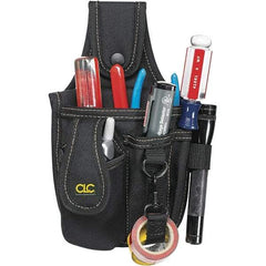 CLC - Cell Phone Holster with 4 Pockets - Ballistic Polyester, Black, 5" Wide x 6" High x 1-1/2" Deep - Industrial Tool & Supply