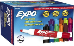 Expo - Aqua, Black, Blue, Brown, Green, Lime, Orange, Pink, Plum, Pumpkin, Purple & Red Low Odor Chisel Tip 12 Pack Dry Erase Markers - For Use with Dry Erase Marker Boards - Industrial Tool & Supply