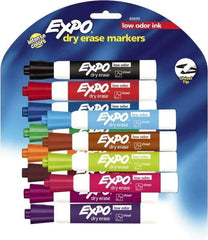 Expo - Aqua, Black, Blue, Brown, Green, Lime, Orange, Pink, Plum, Pumpkin, Purple & Red Low Odor Chisel Tip 12 Pack Dry Erase Markers - For Use with Dry Erase Marker Boards - Industrial Tool & Supply