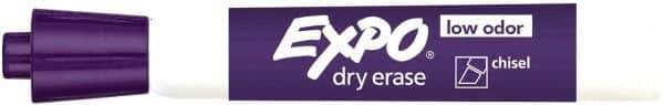 Expo - Purple Low Odor Chisel Tip 12 Pack Dry Erase Markers - For Use with Dry Erase Marker Boards - Industrial Tool & Supply