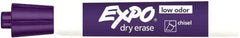 Expo - Purple Low Odor Chisel Tip 12 Pack Dry Erase Markers - For Use with Dry Erase Marker Boards - Industrial Tool & Supply