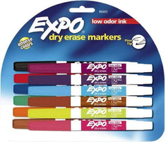 Expo - Aqua, Black, Blue, Brown, Green, Lime, Orange, Pink, Plum, Pumpkin, Purple & Red Low Odor Fine Tip Dry Erase Markers - For Use with Dry Erase Marker Boards - Industrial Tool & Supply