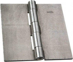 National Mfg. - 5" Long x 5" Wide Steel Full Surface Hinge - Plain Steel Finish, 5 Knuckles - Industrial Tool & Supply