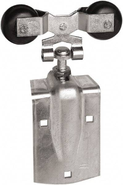 National Mfg. - 2 Piece, Zinc, Box Rail Hanger - Use with Round Rail - Industrial Tool & Supply