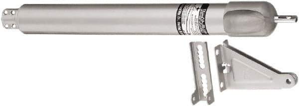 National Mfg. - Light-Medium-Duty Door Closer to Hold Open Manual Damper - Aluminum Finish - Industrial Tool & Supply