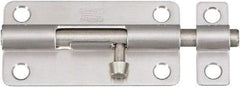 National Mfg. - 4" Long, 1.53" Wide Barrel Bolts - Stainless Steel - Industrial Tool & Supply