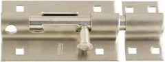 National Mfg. - 5" Long, 1.53" Wide Barrel Bolts - Stainless Steel - Industrial Tool & Supply