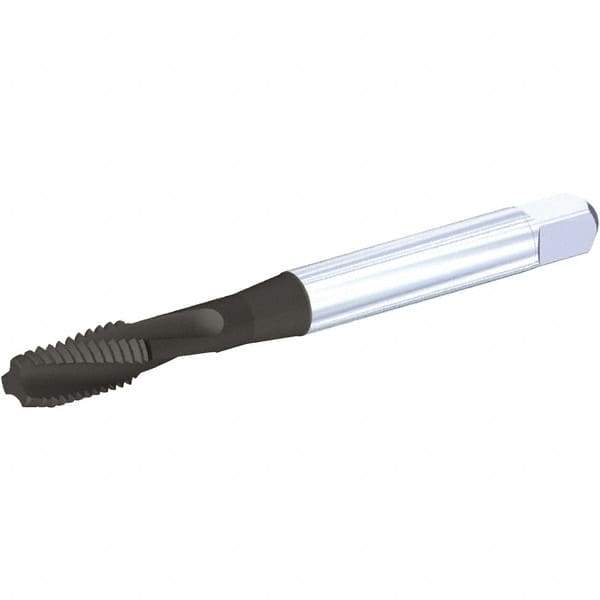 Kennametal - M5x0.08 Metric Coarse 3 Flute 6H Modified Bottoming Spiral Flute Tap - Vanadium High Speed Steel, TiN/CrC/C Finish, 70mm OAL, Right Hand Flute, Right Hand Thread, H5, Series T686 - Exact Industrial Supply