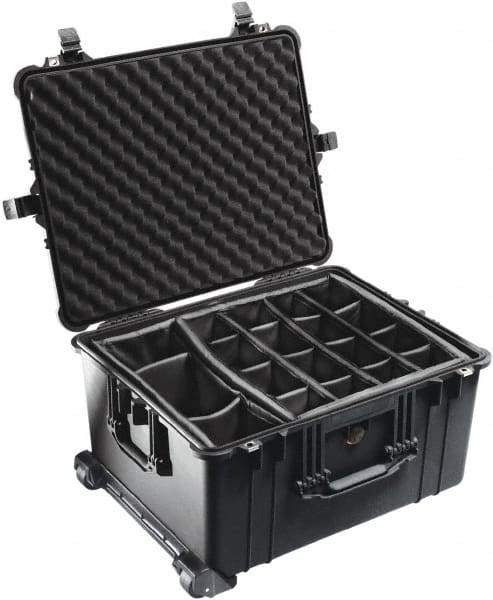 Pelican Products, Inc. - 19-37/64" Wide x 13-29/32" High, Clamshell Hard Case - Black, Polyethylene - Industrial Tool & Supply