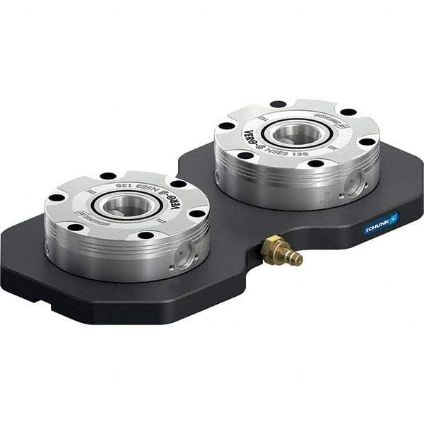 Schunk - NSL Manual CNC Quick Change Clamping Module - 2 Module Center, Top Mount, 7,500 kN Retention Force, 6 bar (87 Lb/Sq In) Unlocking Pressure, 0.005mm Repeatability - Industrial Tool & Supply