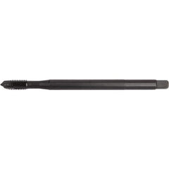 Kennametal - #4-40 UNC 2 Flute H3 Oxide Finish High Speed Steel Spiral Point Extension Tap - Plug Chamfer, 6" OAL, Series T820 - Exact Industrial Supply