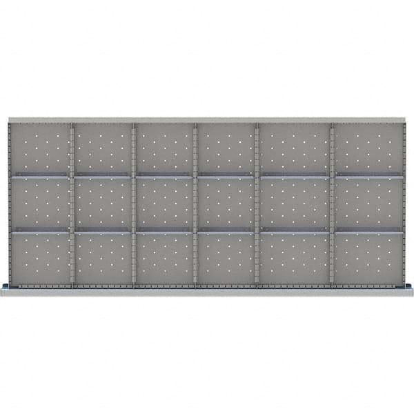 LISTA - 18-Compartment Drawer Divider Layout for 3.15" High Drawers - Industrial Tool & Supply