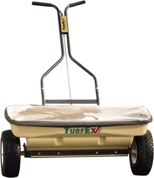 Trynex - 120 Lb Polyethylene Walk Behind Drop Landscape Spreader - 12" Pneumatic Wheels - Industrial Tool & Supply