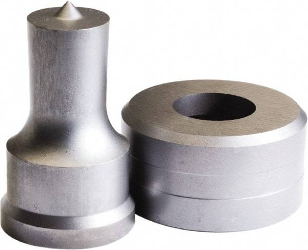 Cleveland Steel Tool - 7/16 Inch Diameter Round Ironworker Punch - 1.181 Inch Body Diameter, 1.147 Inch Head Diameter, 2.368 Inch Overall Length - Industrial Tool & Supply