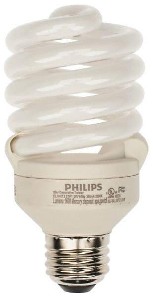 Philips - 23 Watt Fluorescent Residential/Office Medium Screw Lamp - 3,500°K Color Temp, 1,600 Lumens, 120 Volts, EL/mDT, 10,000 hr Avg Life - Industrial Tool & Supply