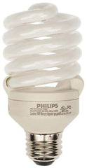 Philips - 23 Watt Fluorescent Residential/Office Medium Screw Lamp - 3,500°K Color Temp, 1,600 Lumens, 120 Volts, EL/mDT, 10,000 hr Avg Life - Industrial Tool & Supply