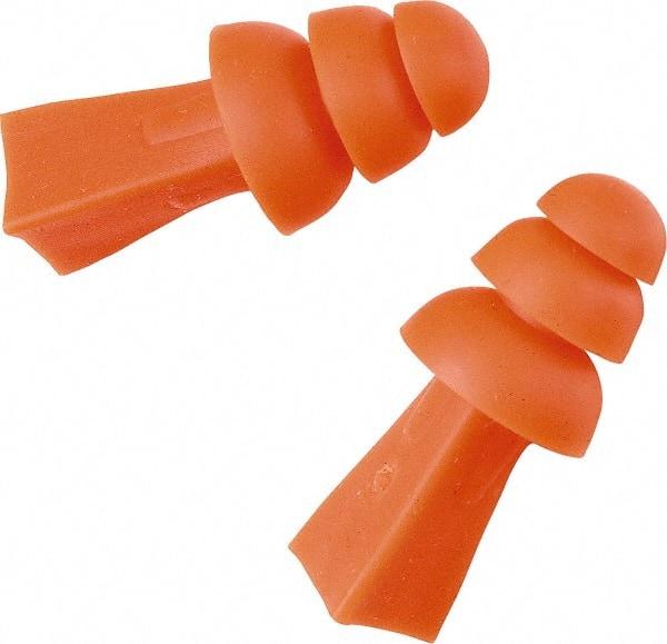 Tasco - Reusable, Uncorded, 27 dB, Flange Earplugs - Orange - Industrial Tool & Supply