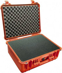 Pelican Products, Inc. - 17-13/64" Wide x 8-13/32" High, Clamshell Hard Case - Orange, Polyethylene - Industrial Tool & Supply