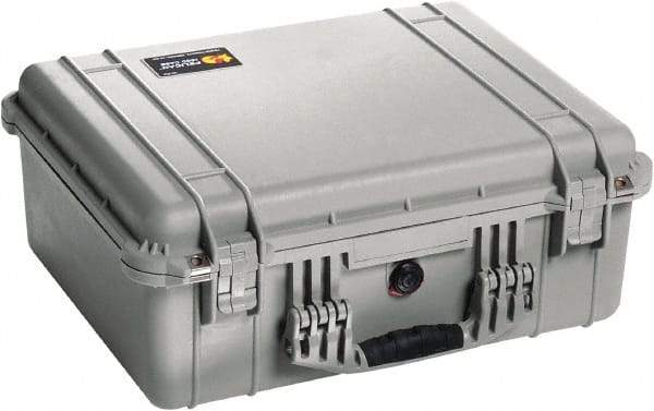 Pelican Products, Inc. - 17-13/64" Wide x 8-13/32" High, Clamshell Hard Case - Silver, Polyethylene - Industrial Tool & Supply