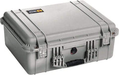 Pelican Products, Inc. - 17-13/64" Wide x 8-13/32" High, Clamshell Hard Case - Silver, Polyethylene - Industrial Tool & Supply
