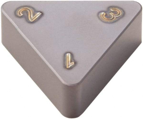 Seco - TNGN223 Grade CBN060K PCBN Turning Insert - TiSiAlN Finish, 60° Triangle, 1/4" Inscr Circle, 1/8" Thick, 3/64" Corner Radius - Industrial Tool & Supply