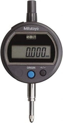 Mitutoyo - 0 to 12.7mm Range, 0.001mm Graduation, Electronic Drop Indicator - Lug Back, Accurate to 0.003mm, Metric System, LCD Display - Industrial Tool & Supply