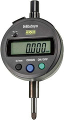 Mitutoyo - 0 to 12.7mm Range, 0.001mm Graduation, Electronic Drop Indicator - Lug Back, Accurate to 0.003mm, Metric System, LCD Display - Industrial Tool & Supply