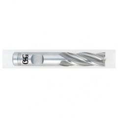 9/16 Dia. x 3-3/8 Overall Length 4-Flute Square End HSSE SE End Mill-Round Shank-Center Cutting-Uncoated - Industrial Tool & Supply