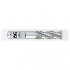 13/32 Dia. x 2-11/16 Overall Length 4-Flute Square End HSSE SE End Mill-Round Shank-Center Cutting-Uncoated - Industrial Tool & Supply