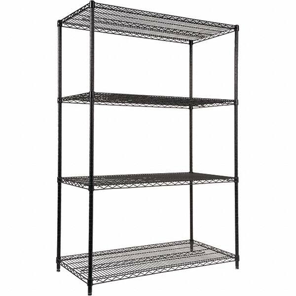 ALERA - 4,000 Lb Capacity 4 Shelf Wire Shelving - Starter Unit - Industrial Tool & Supply