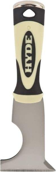 Hyde Tools - 2-1/2" Wide Chisel Edge Blade Stainless Steel 6-In-1 Tool - Stiff, Hammerhead Polypropylene Handle, 8" OAL - Industrial Tool & Supply